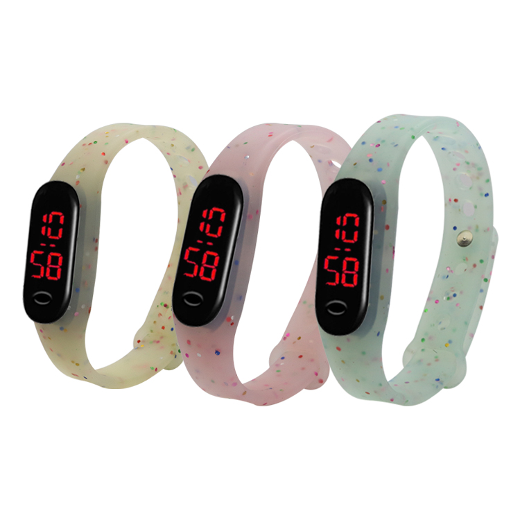 硅膠表帶，LED手環(huán)硅膠腕表帶，學(xué)生電子硅膠手表帶定制